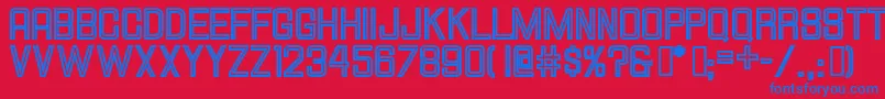 HallandalesquareinlineJl Font – Blue Fonts on Red Background