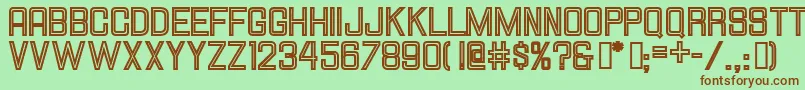 HallandalesquareinlineJl Font – Brown Fonts on Green Background