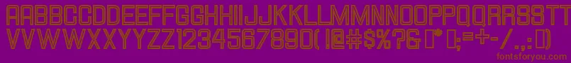 HallandalesquareinlineJl Font – Brown Fonts on Purple Background