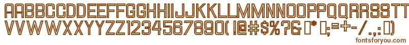 HallandalesquareinlineJl Font – Brown Fonts on White Background