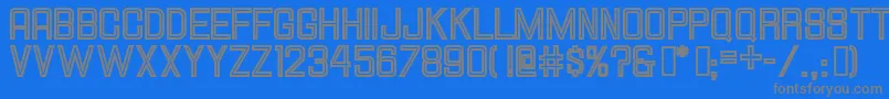 HallandalesquareinlineJl Font – Gray Fonts on Blue Background