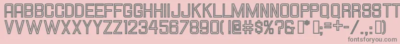 HallandalesquareinlineJl Font – Gray Fonts on Pink Background