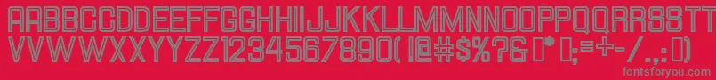 HallandalesquareinlineJl Font – Gray Fonts on Red Background