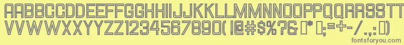 HallandalesquareinlineJl Font – Gray Fonts on Yellow Background