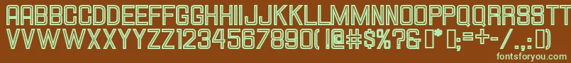 HallandalesquareinlineJl Font – Green Fonts on Brown Background