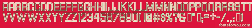 HallandalesquareinlineJl Font – Green Fonts on Red Background