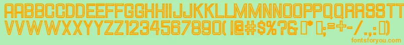 HallandalesquareinlineJl Font – Orange Fonts on Green Background