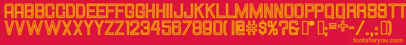 HallandalesquareinlineJl Font – Orange Fonts on Red Background