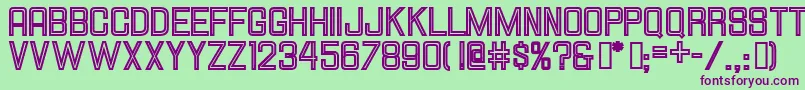 HallandalesquareinlineJl Font – Purple Fonts on Green Background