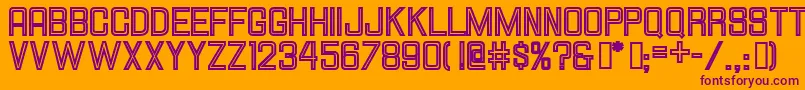 HallandalesquareinlineJl Font – Purple Fonts on Orange Background