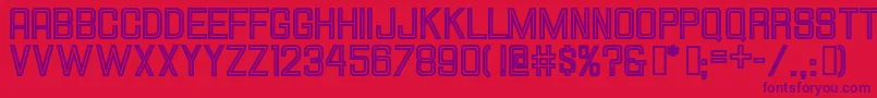 HallandalesquareinlineJl Font – Purple Fonts on Red Background