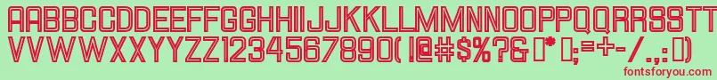 HallandalesquareinlineJl Font – Red Fonts on Green Background