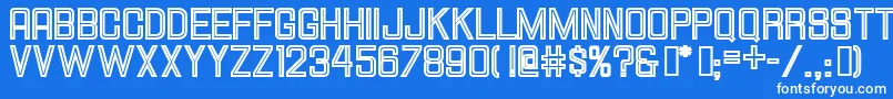 HallandalesquareinlineJl Font – White Fonts on Blue Background