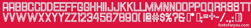 HallandalesquareinlineJl Font – White Fonts on Red Background