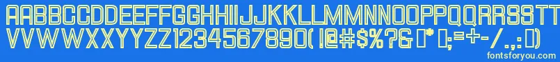 HallandalesquareinlineJl Font – Yellow Fonts on Blue Background