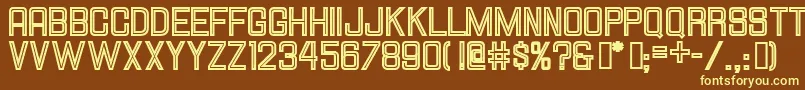 HallandalesquareinlineJl Font – Yellow Fonts on Brown Background