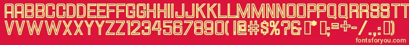 HallandalesquareinlineJl Font – Yellow Fonts on Red Background