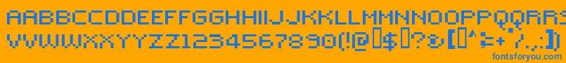 MutterrusRammstein.Ru Font – Blue Fonts on Orange Background