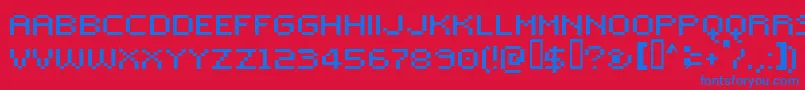 MutterrusRammstein.Ru Font – Blue Fonts on Red Background