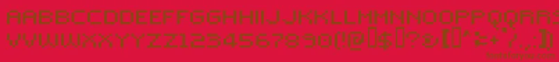 MutterrusRammstein.Ru Font – Brown Fonts on Red Background