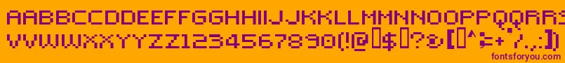 MutterrusRammstein.Ru Font – Purple Fonts on Orange Background