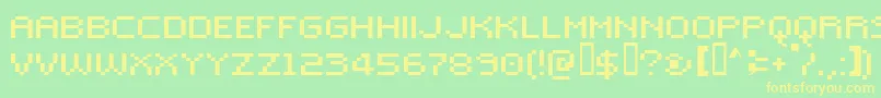 MutterrusRammstein.Ru Font – Yellow Fonts on Green Background