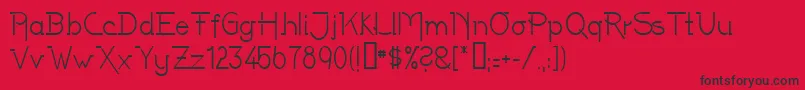 Latenite Font – Black Fonts on Red Background