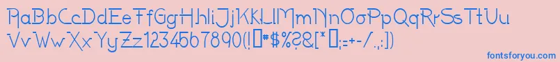 Latenite-Schriftart – Blaue Schriften auf rosa Hintergrund