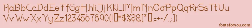 Latenite-Schriftart – Braune Schriften auf rosa Hintergrund