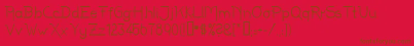 Latenite-fontti – ruskeat fontit punaisella taustalla