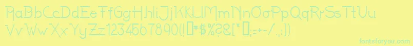 Latenite-Schriftart – Grüne Schriften auf gelbem Hintergrund