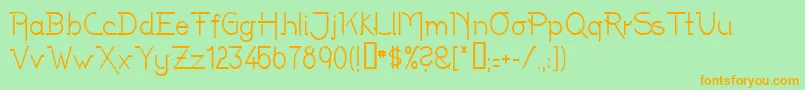Latenite Font – Orange Fonts on Green Background