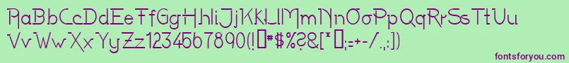 Latenite Font – Purple Fonts on Green Background