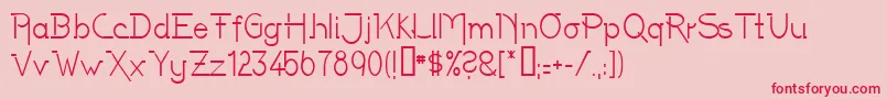 Latenite Font – Red Fonts on Pink Background