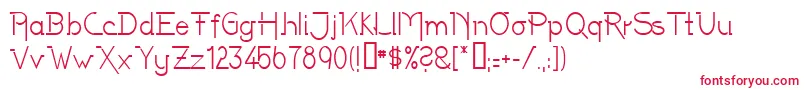 Latenite Font – Red Fonts on White Background