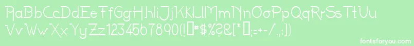 Latenite Font – White Fonts on Green Background