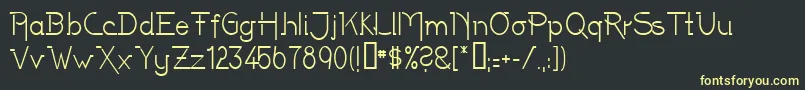 Latenite Font – Yellow Fonts on Black Background
