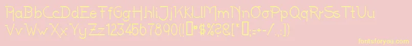Latenite Font – Yellow Fonts on Pink Background