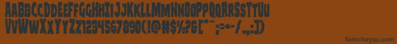 Шрифт Clubberlang – чёрные шрифты на коричневом фоне