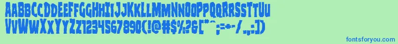 Clubberlang Font – Blue Fonts on Green Background