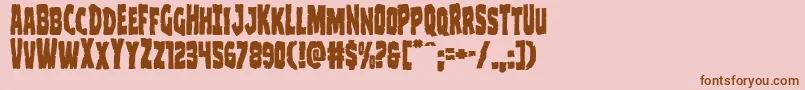 Clubberlang Font – Brown Fonts on Pink Background