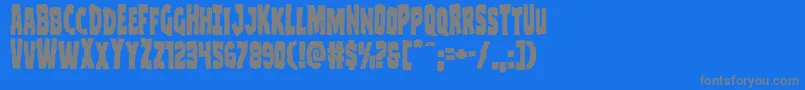 Clubberlang Font – Gray Fonts on Blue Background