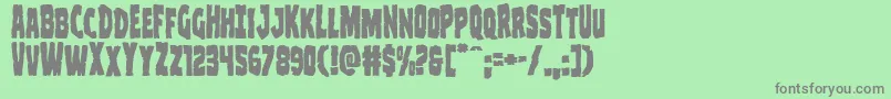Clubberlang Font – Gray Fonts on Green Background