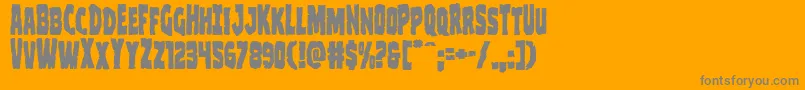 Clubberlang Font – Gray Fonts on Orange Background