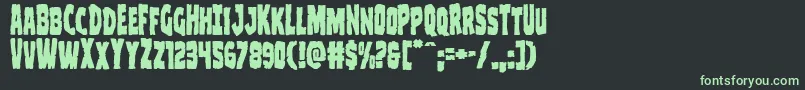 Clubberlang Font – Green Fonts on Black Background