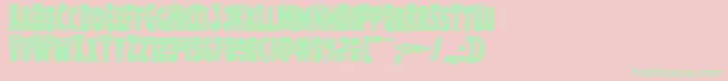 フォントClubberlang – ピンクの背景に緑の文字