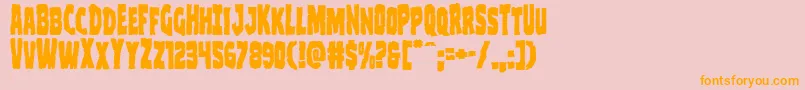 Clubberlang Font – Orange Fonts on Pink Background