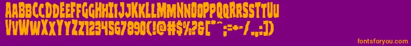Clubberlang Font – Orange Fonts on Purple Background