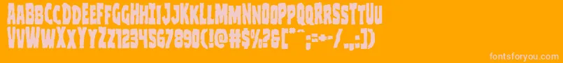 Clubberlang Font – Pink Fonts on Orange Background