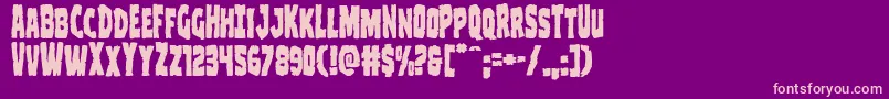 Clubberlang Font – Pink Fonts on Purple Background